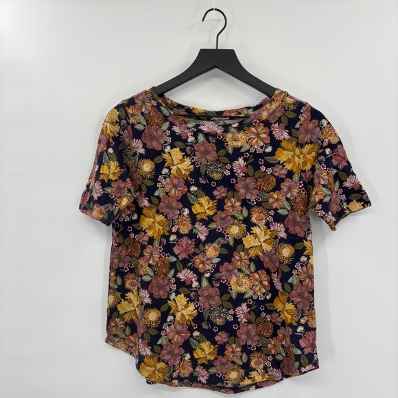 LOFT Tops - LOFT Vintage Soft Floral Print Short Sleeve T Shirt Womens Small Boho Cottage